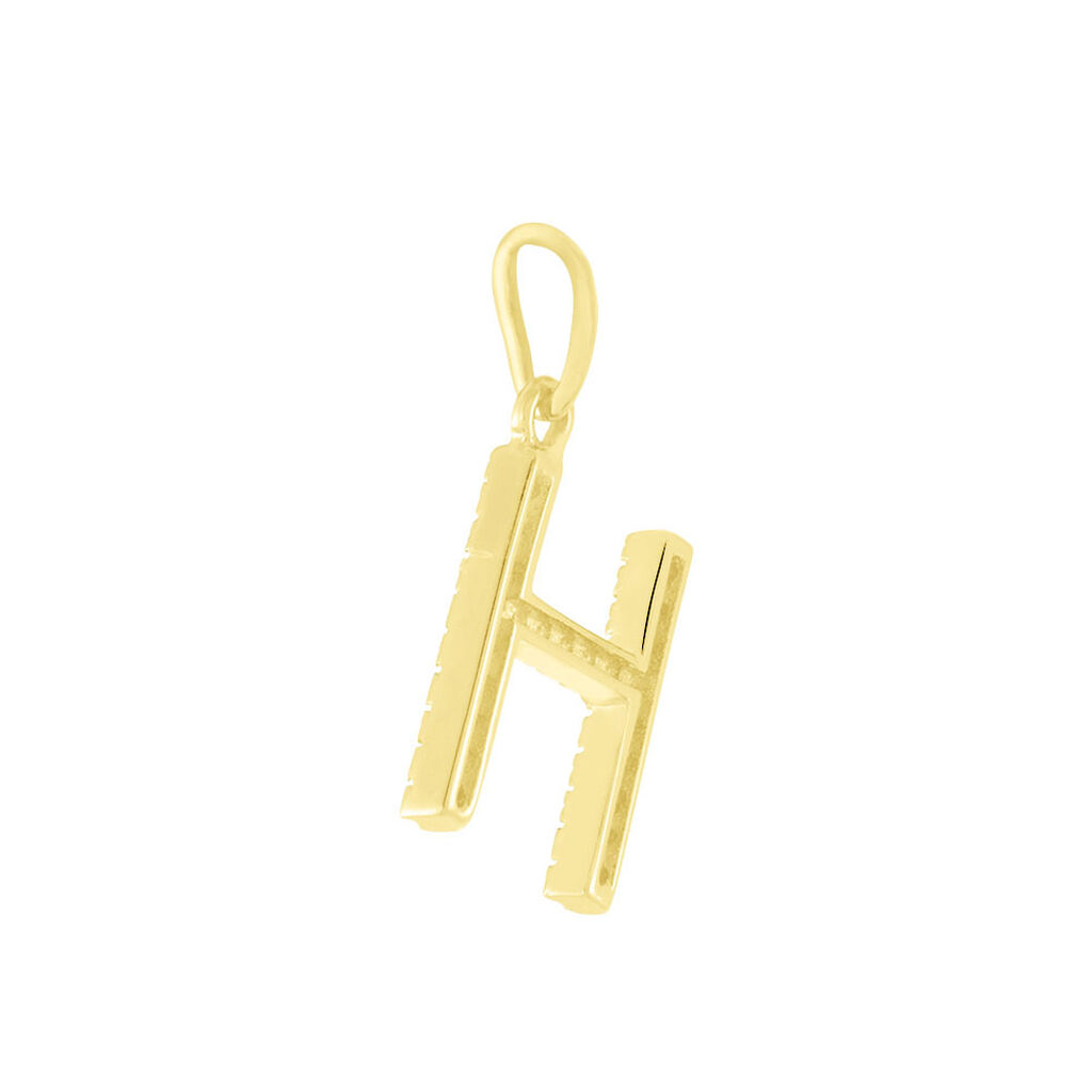 Pendentif Lettre H Or Jaune Oxyde - Pendentifs Femme | Histoire d’Or