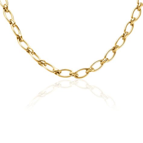 Collier Maille Perry Acier Doré - Chaines Femme | Histoire d’Or