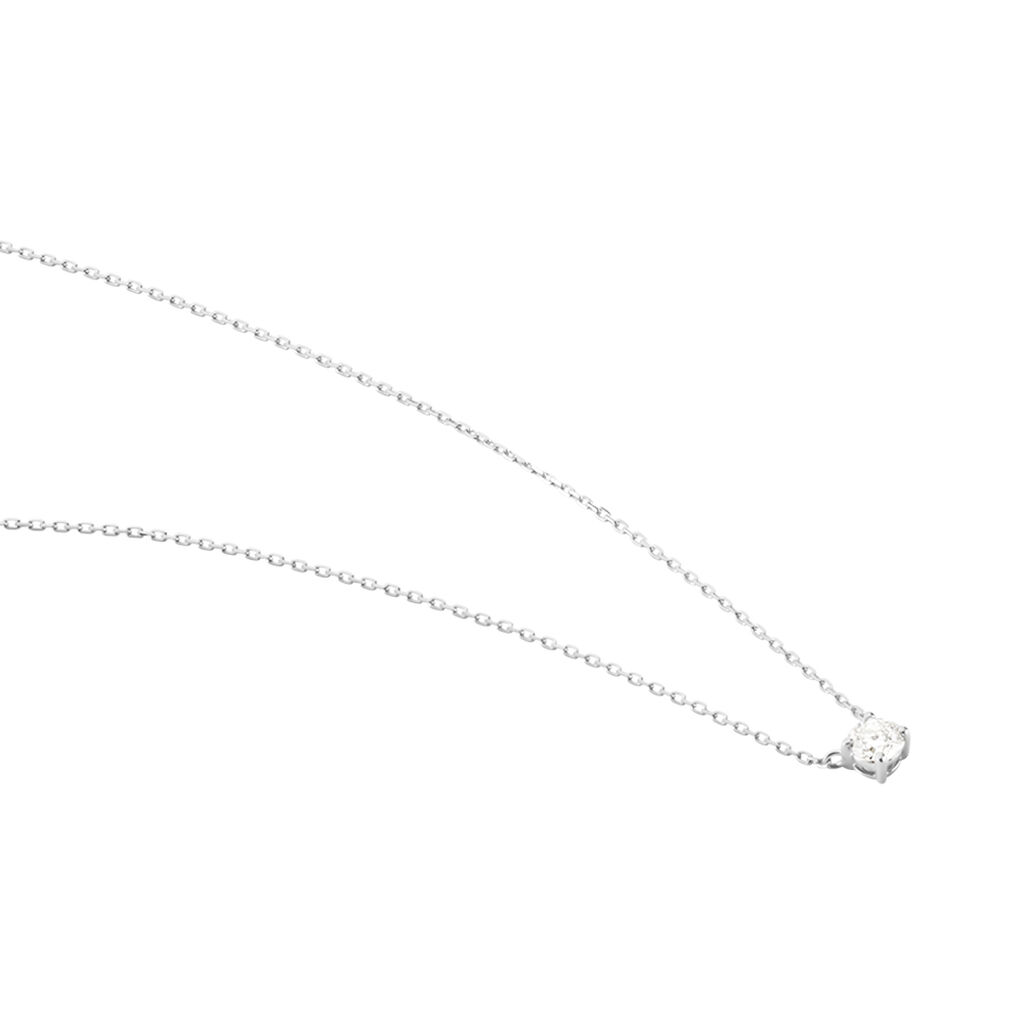 Collier Or Blanc Victoria Diamant Synthétique