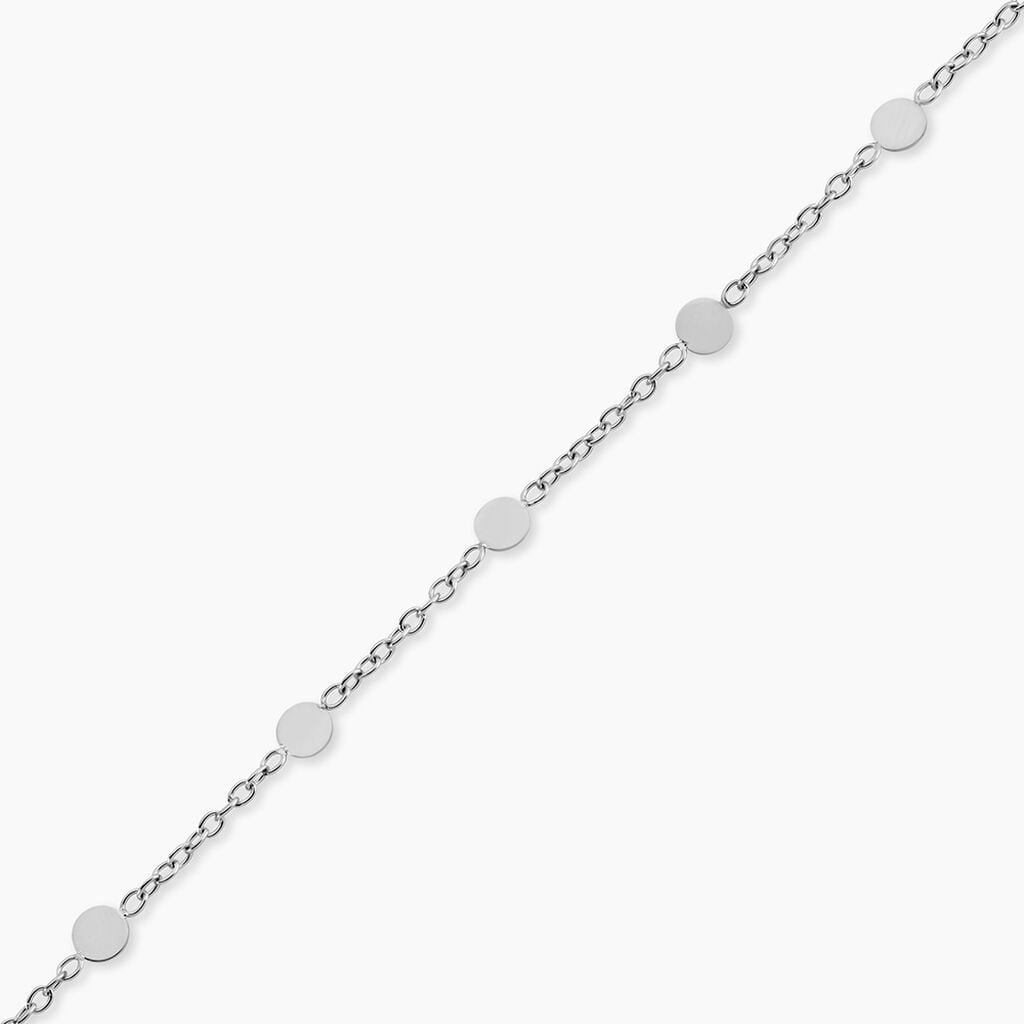 Bracelet Eva Acier Blanc - Bracelets Medailles Femme | Histoire d&rsquo;Or