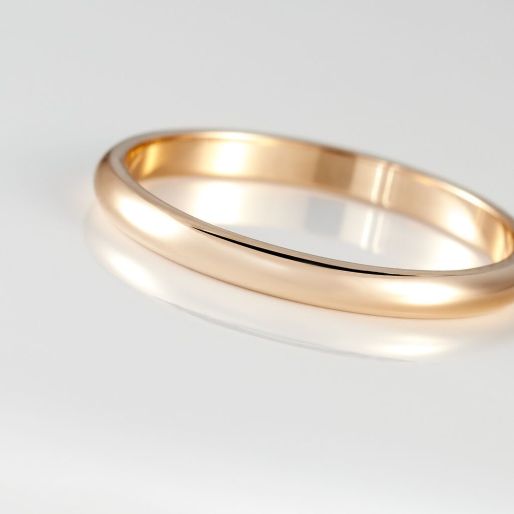 Alliance Aphroditia Demi Jonc Bombé Or Rose - Alliances Famille | Histoire d’Or