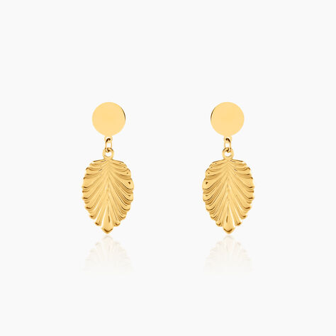 Boucles D'oreilles Pendantes Hristina Acier Jaune - Boucles d'oreilles fantaisie Femme | Histoire d’Or