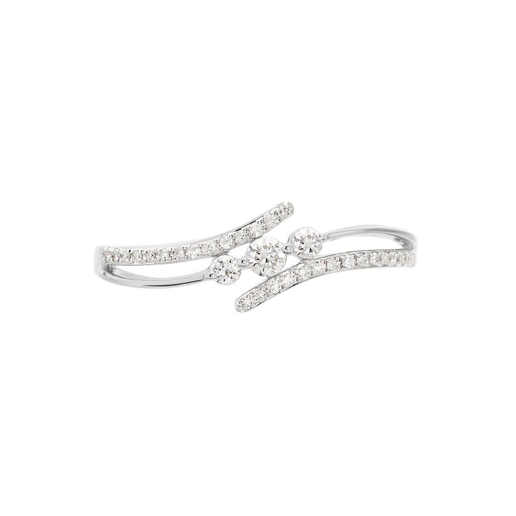 Bague Carey Or Blanc Diamant - Bagues avec pierre Femme | Histoire d&rsquo;Or