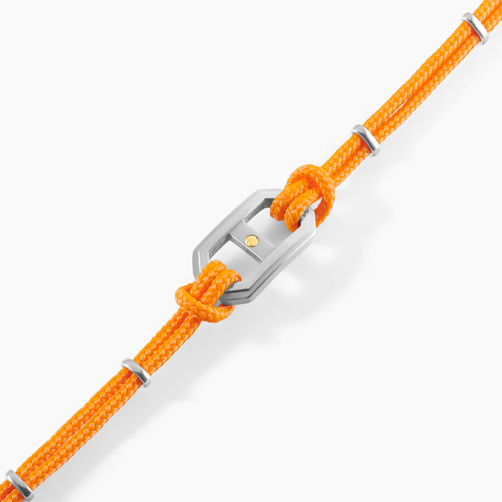 Bracelet Naturel Cordon Orange - Bracelets cordon Homme | Histoire d&rsquo;Or