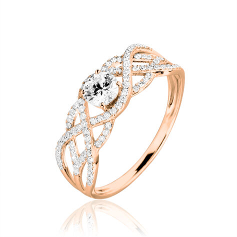 Bague Solitaire Liora Or Rose Diamant - Bagues solitaires Femme | Histoire d’Or