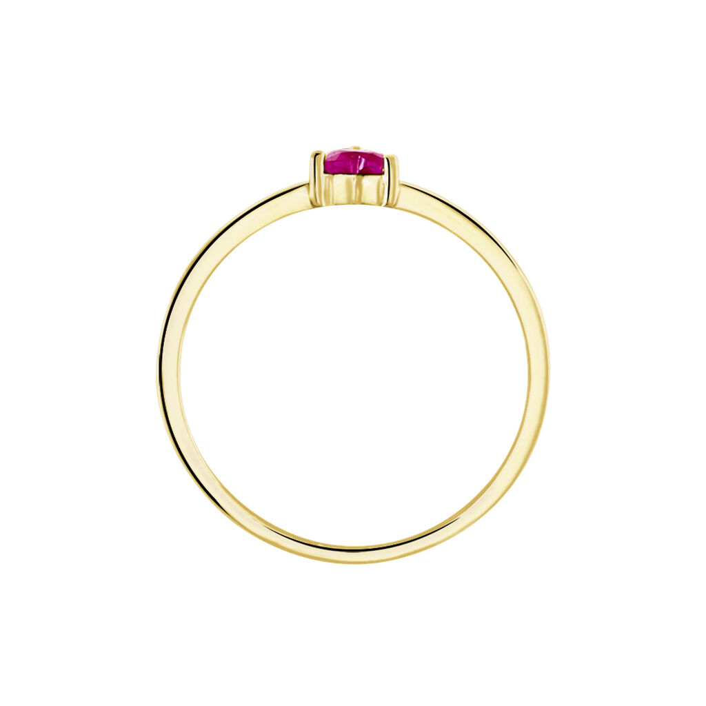 Bague Lissounia Or Jaune Rubis - Bagues solitaires Femme | Histoire d&rsquo;Or