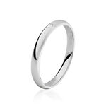 Alliance Isaac Demi Jonc Confort Or Blanc - Alliances Famille | Histoire d&rsquo;Or