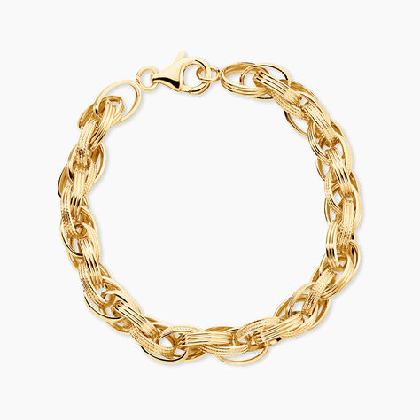 Bracelet Aaron Maille Fantaisie Or Jaune - Bracelets Femme | Histoire d&rsquo;Or