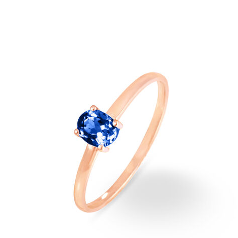 Bague Lily Or Rose Saphir - Bagues solitaires Femme | Histoire d&rsquo;Or