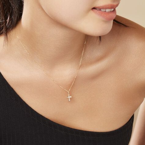 Collier Cobeia Or Jaune Oxyde De Zirconium - Colliers Croix Femme | Histoire d’Or
