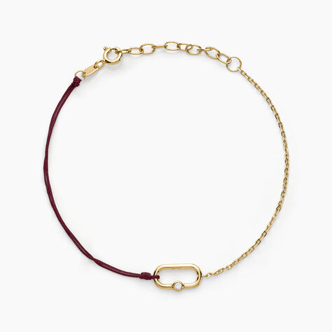 Bracelet Infini Pop Argent Jaune Oxyde De Zirconium - Bracelets cordon Famille | Histoire d&rsquo;Or