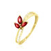 Bague Maura Or Jaune Rubis Et Diamant - Bagues avec pierre Femme | Histoire d’Or