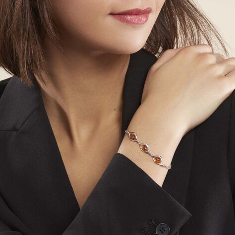 Bracelet Argent Blanc Mounyaae Ambre - Bracelets Femme | Histoire d’Or