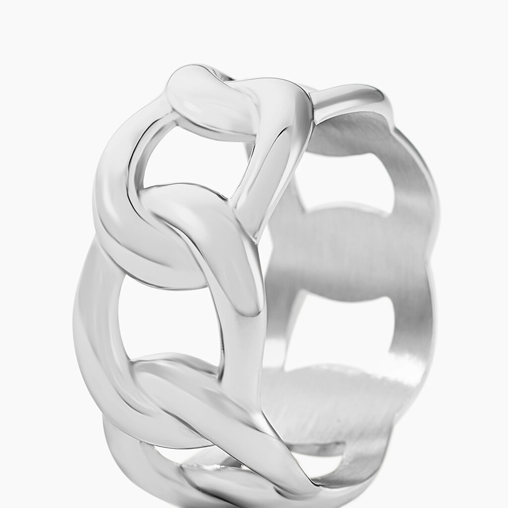 Bague Aissata Acier Blanc - Bagues fantaisie Femme | Histoire d’Or