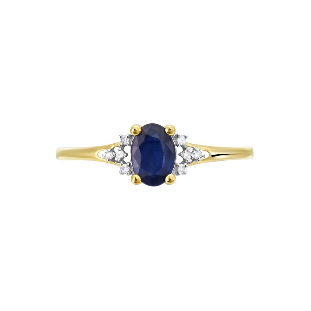 Bague Or Jaune Marie Saphir Diamants - Bagues solitaires Femme | Histoire d’Or