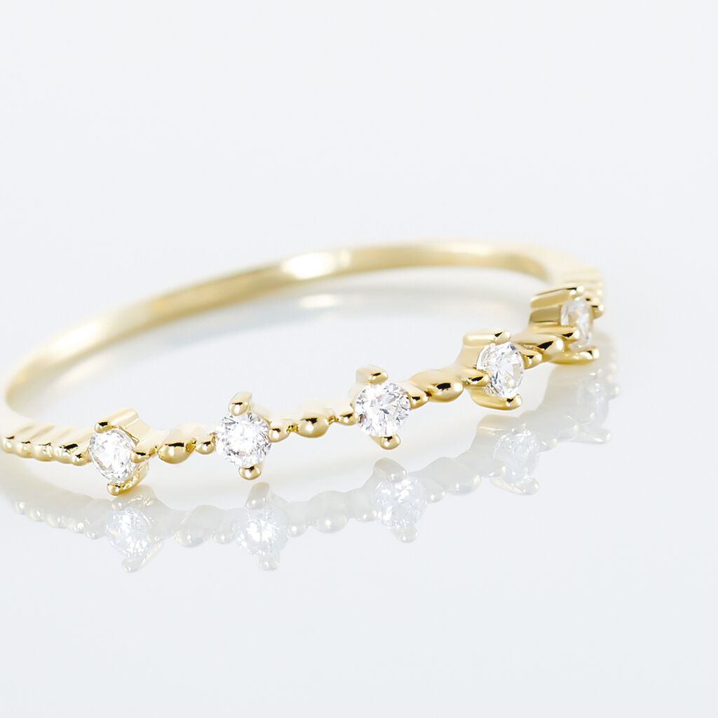 Bague Maximilienne Or Jaune Oxyde De Zirconium - Bagues avec pierre Femme | Histoire d&rsquo;Or