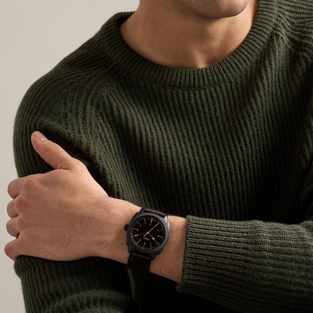 Montre Fossil Machine Noir - F&ecirc;te des p&egrave;res Homme | Histoire d&rsquo;Or
