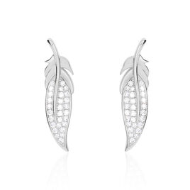 Boucles D'oreilles Pendantes Angeline Argent Blanc Oxyde De Zirconium - Boucles d'oreilles fantaisie Femme | Histoire d’Or