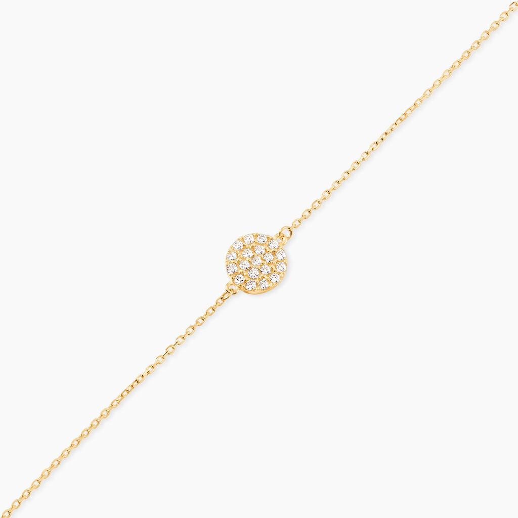 Bracelet Or Jaune Burak Oxyde De Zirconium - Bracelets Femme | Histoire d&rsquo;Or