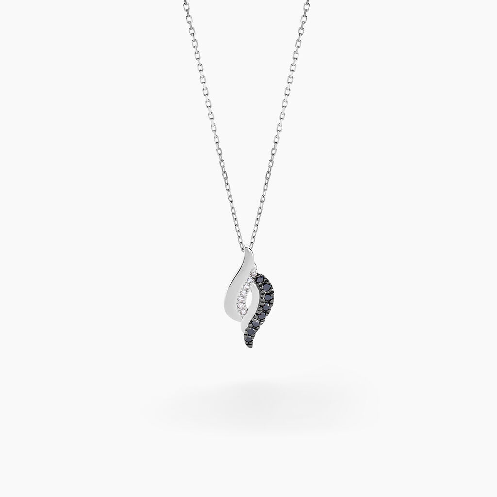 Collier Sculptural Or Blanc Diamant - Colliers Femme | Histoire d’Or