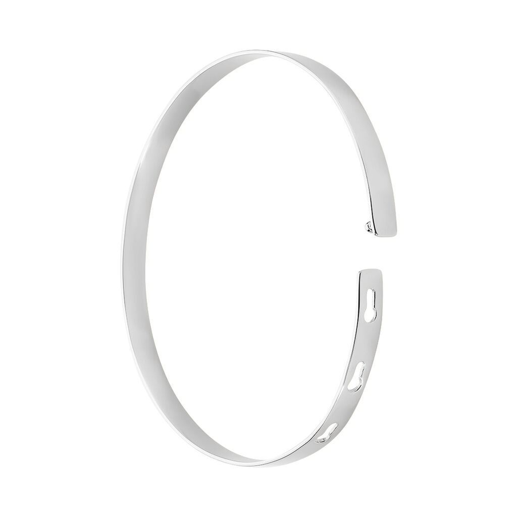 Bracelet Jonc Gravita Argent Blanc - Bracelets joncs Femme | Histoire d&rsquo;Or