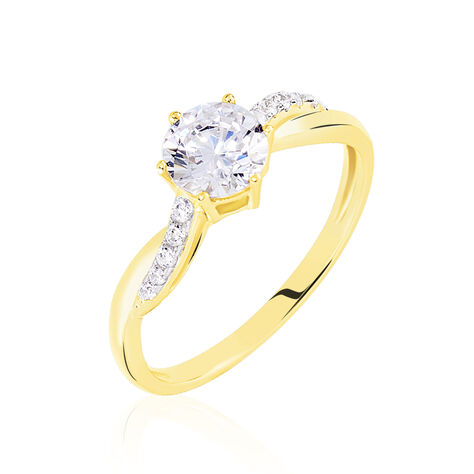 Bague Filipa Or Bicolore Oxyde De Zirconium - Bagues solitaires Femme | Histoire d’Or