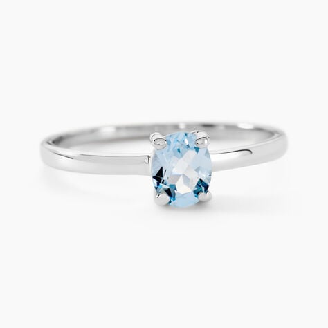 Bague Lily Or Blanc Topaze - Bagues solitaires Femme | Histoire d’Or