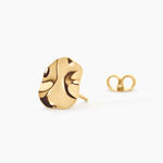 Boucles D'Oreilles Puces Bassem Argent Dor&eacute; A L'Or 750/1000 - Clous d'oreilles Femme | Histoire d&rsquo;Or