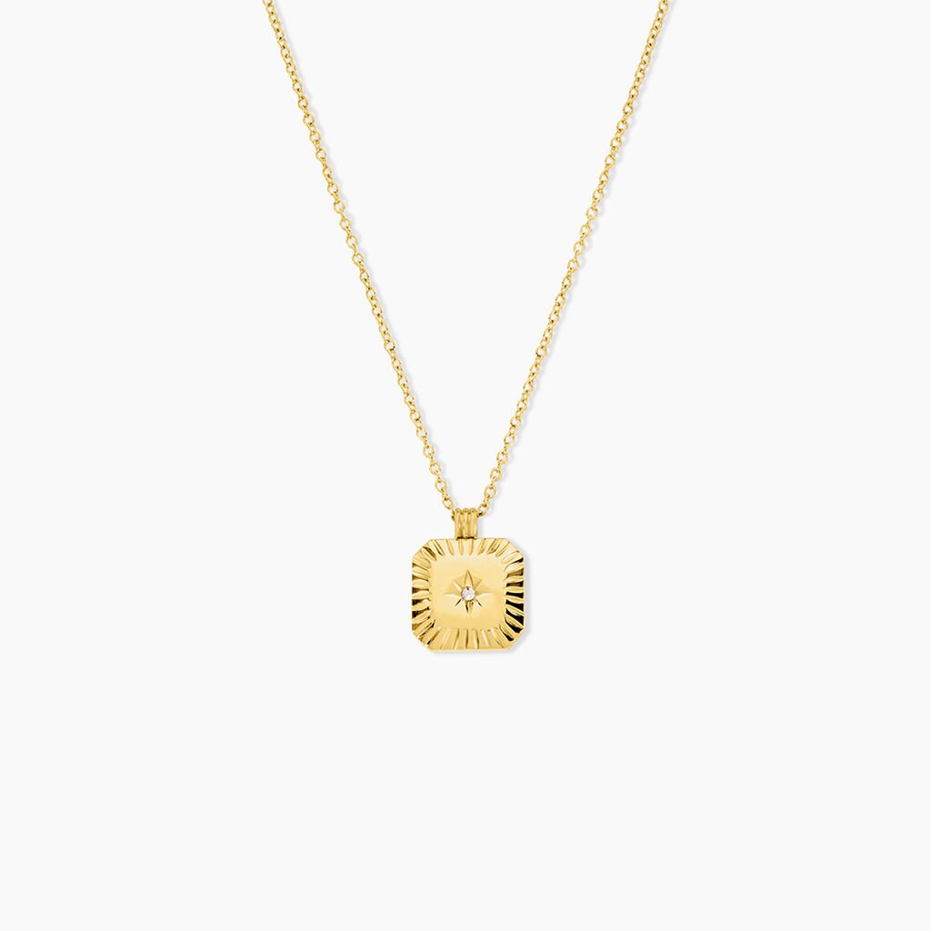 Collier Doria Acier Jaune Cristal - Colliers fantaisie Femme | Histoire d&rsquo;Or