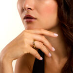Bague Tillie Acier Jaune Oxyde De Zirconium - Bagues solitaires Femme | Histoire d&rsquo;Or