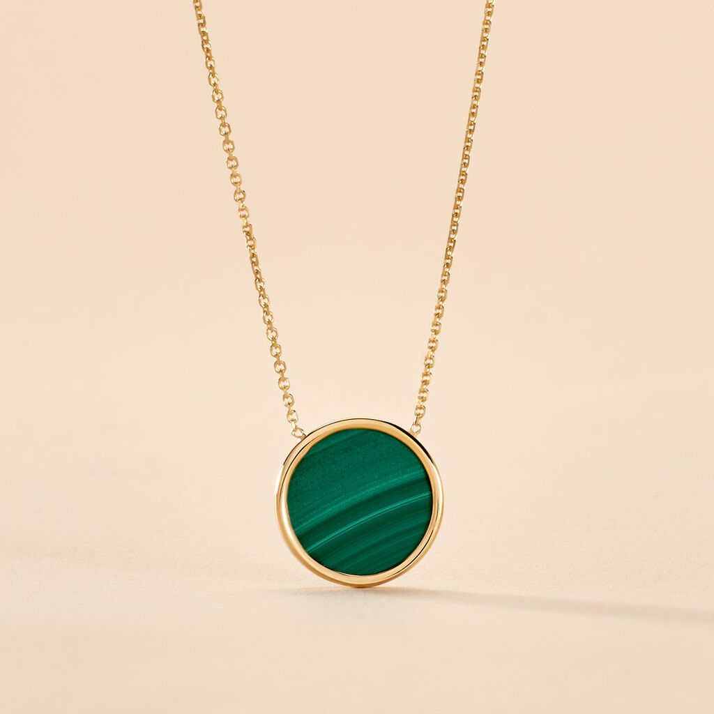 Collier Lucky Gems Or Jaune Malachite - Colliers Femme | Histoire d&rsquo;Or