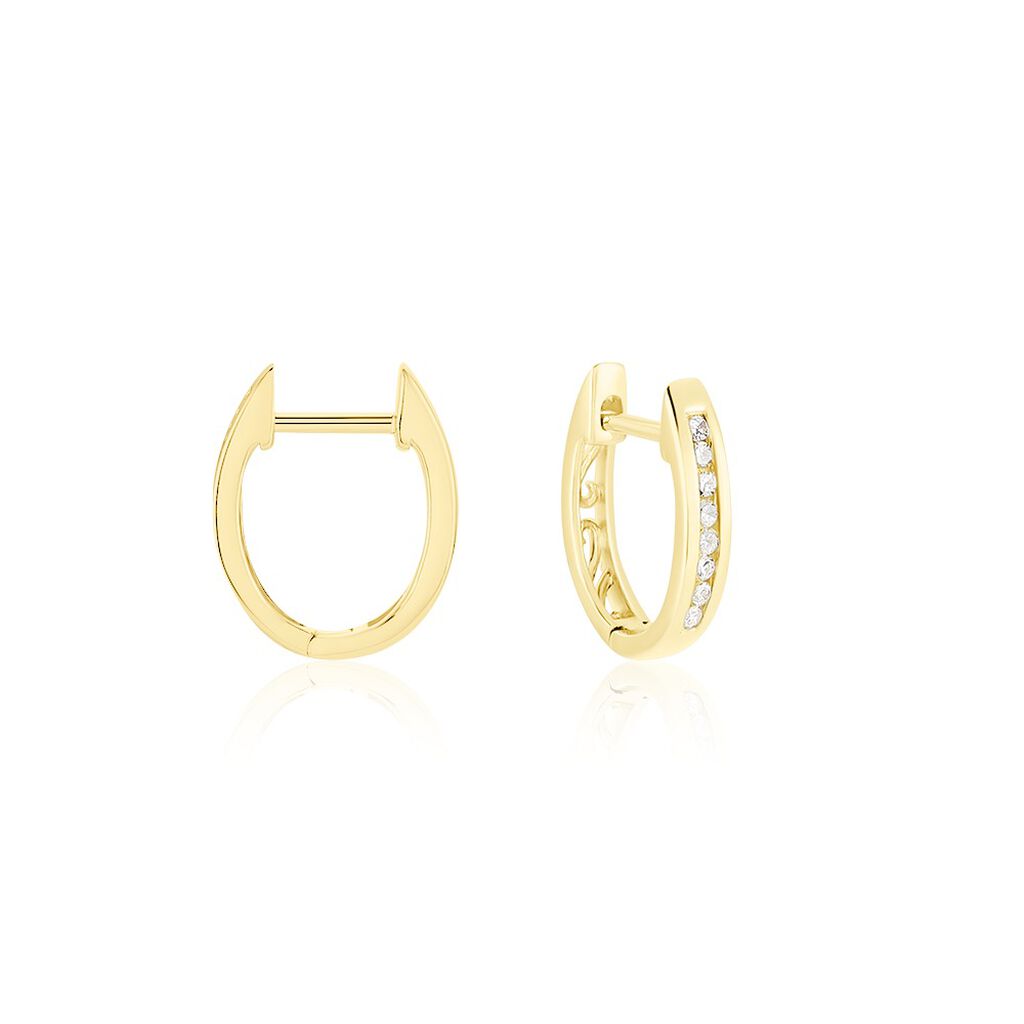 Créoles Or Jaune Aaren Diamants