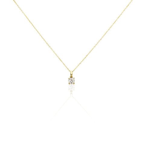 Pendentif Solitaire One Or Jaune Diamant - Pendentifs Femme | Histoire d&rsquo;Or