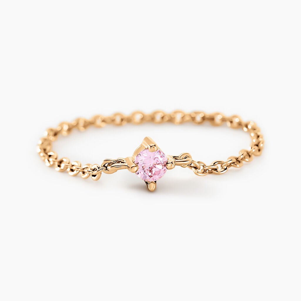 Bague Lilou Plaqu&eacute; Or Dor&eacute; Oxyde De Zirconium - Bagues solitaires Femme | Histoire d&rsquo;Or