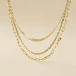 Collier Cherilyn Acier Dor&eacute; - Bijoux sans pierre Femme | Histoire d&rsquo;Or