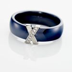 Bague Cronos Argent Blanc C&eacute;ramique Oxyde - Bagues solitaires Femme | Histoire d&rsquo;Or