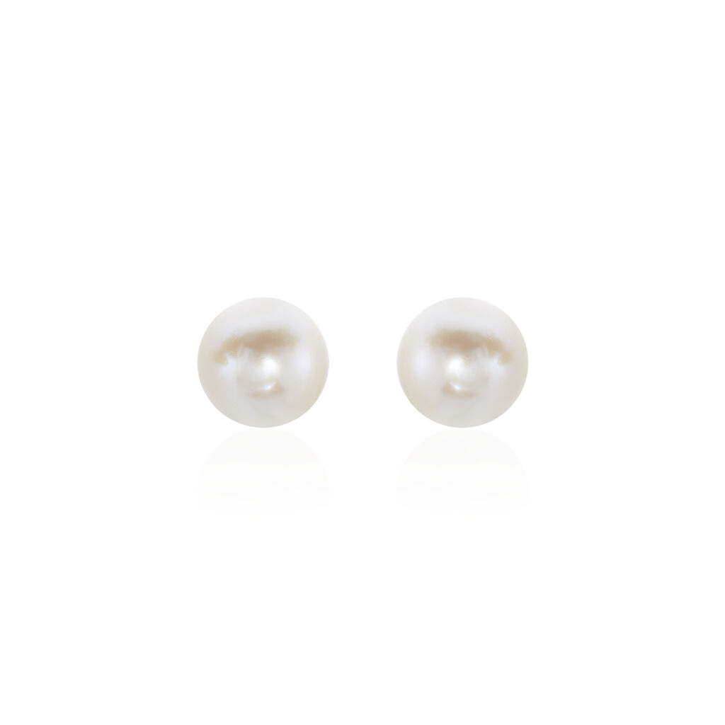Boucles D'oreilles Puces Suki Or Jaune Perle De Culture - Clous d'oreilles Femme | Histoire d’Or