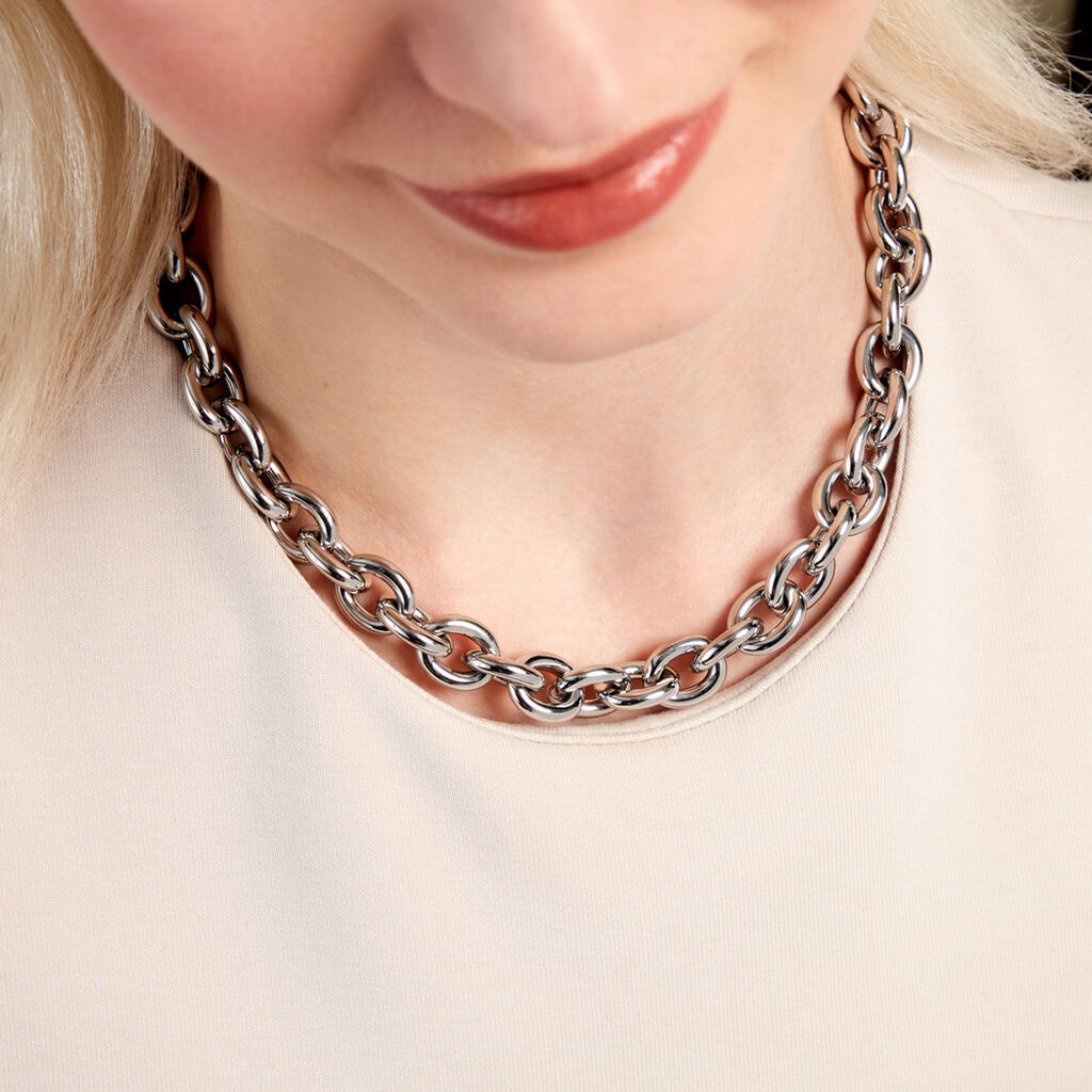 Collier Fira Acier Blanc - Colliers fantaisie Femme | Histoire d’Or