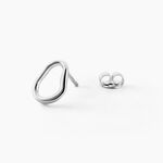Boucles D'Oreilles Puces Paros Argent Blanc - Boucles d'oreilles fantaisie Femme | Histoire d&rsquo;Or
