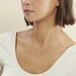 Collier Ruth Argent Rose Oxyde De Zirconium - Colliers doubles et triples cha&icirc;nes Femme | Histoire d&rsquo;Or