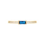 Bague Gamboa Plaqu&eacute; Or Jaune Verre Oxyde De Zirconium - Bagues solitaires Femme | Histoire d&rsquo;Or