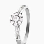 Bague Neptune Or Blanc Diamant - Bagues solitaires Femme | Histoire d&rsquo;Or