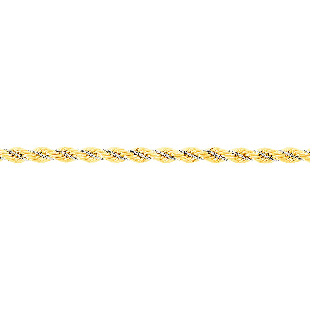 Bracelet Corde Et Venitienne Or Bicolore - Bracelets chaîne Femme | Histoire d’Or