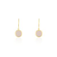 Boucles D'oreilles Pendantes Florica Or Jaune Calcédoine