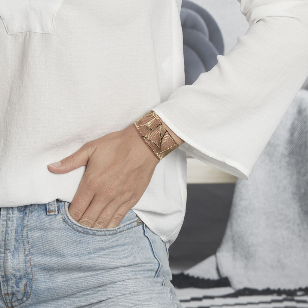 Bracelet Jonc Andor Acier Dore - Bracelets Femme | Histoire d’Or
