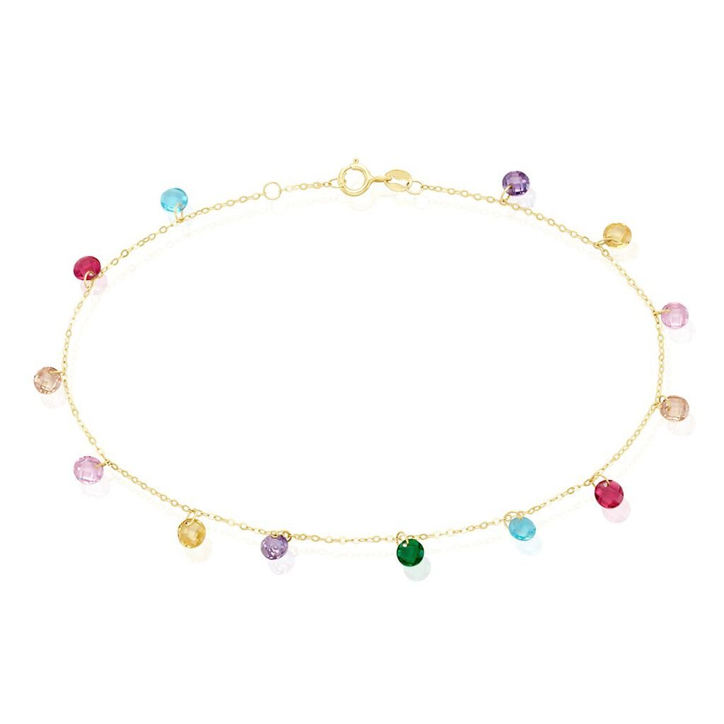 Chaîne De Cheville Leocadio Or Jaune Oxyde De Zirconium - Chaînes de cheville Femme | Histoire d’Or