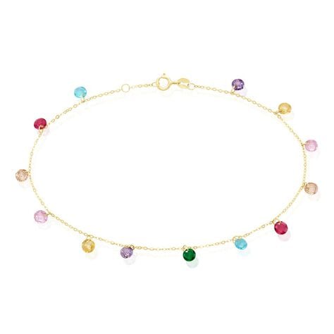 Chaîne De Cheville Leocadio Or Jaune Oxyde De Zirconium - Chaînes de cheville Femme | Histoire d’Or
