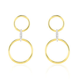 Boucles D'oreilles Pendantes Andrina Or Jaune Diamant - Boucles d'oreilles pendantes Femme | Histoire d’Or