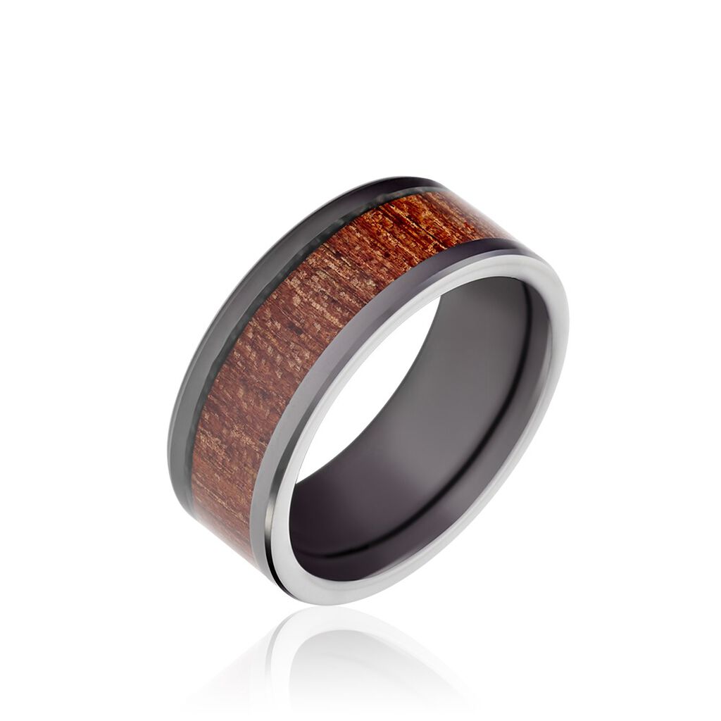 Bague Acier Noir Jakub - Bagues fantaisie Homme | Histoire d&rsquo;Or