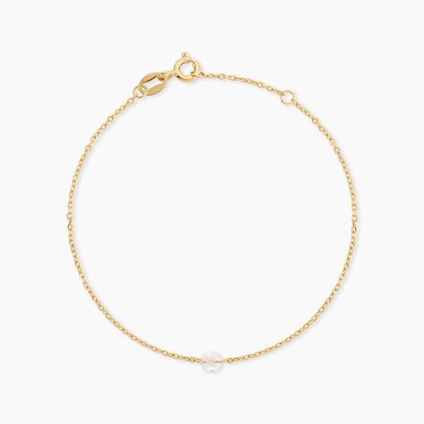 Bracelet Emilee Argent Dor&eacute; A L'Or 750/1000 Oxyde De Zirconium - Bracelets Breloques Enfant | Histoire d&rsquo;Or
